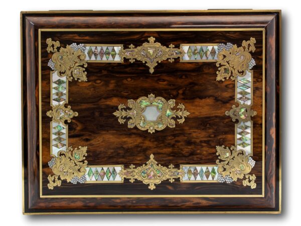 Top of the Coromandel Inlaid Sewing Box John Turrill
