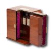 Front overview of the Mahogany Double Opening Apothecary Box with one door open