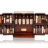 Front overview of the Mahogany Double Opening Apothecary Box with the double doors open