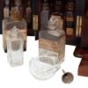 Overview of the Mahogany Double Opening Apothecary Box showing the contents
