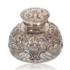 Rear overview of the Silver Desk Inkwell Clock William Comyns