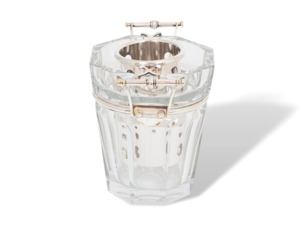 Side of the Baccarat Crystal Champagne Cooler with liner