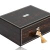 Front overview of the Coromandel Sewing Box Lund with the key fitted