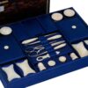 Close up of the tool tray in the Coromandel Sewing Box Lund