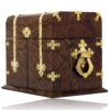 Front overview of the Feathered Burr Walnut Decanter Box Betjemann Kenneth