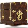 Rear overview of the Feathered Burr Walnut Decanter Box Betjemann Kenneth