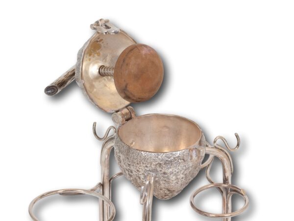Close up of the Cocktail Fruit Squeezer Hukin & Heath open