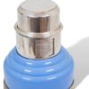Close up of the Tom Collins recipe on the Master Incolor Art Deco Blue Cocktail Shaker