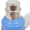 Close up of the Manhattan recipe on the Master Incolor Art Deco Blue Cocktail Shaker