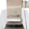 Close up of the Saunders and Shepard hallmarks on the Rolls Royce Novelty Silver Desk Barometer