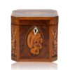 Front of the Burr Yew Canted Corner Tea Caddy