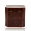 Rear of the Burr Yew Canted Corner Tea Caddy
