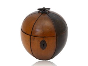 Front of the Antique Continental Melon Fruit Tea Caddy