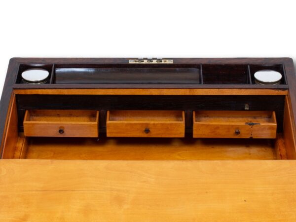 View of the secret compartments inside the Inlaid Writing Box Hausburg