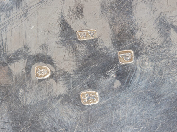Silver Hallmarks from the Georgian Silver Tea Caddy by William Vincent