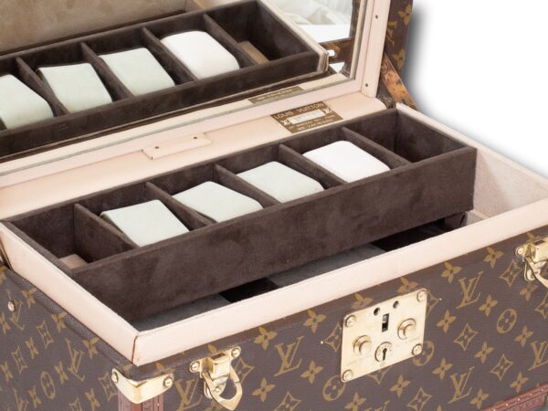 Interior of the Vintage Louis Vuitton Jewellery Case