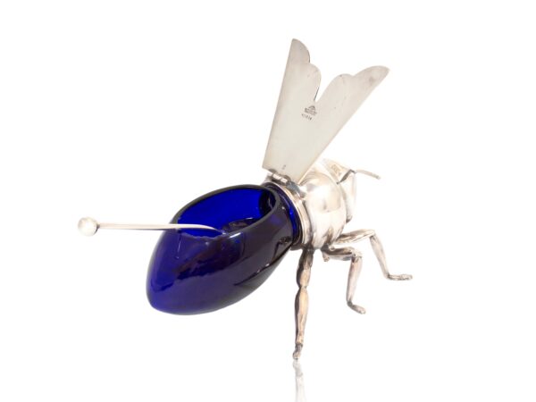 Rear of the Art Deco Honey Bee Mappin & Webb with the lid up