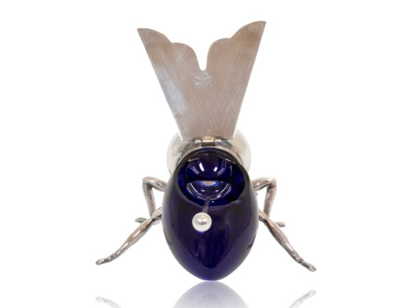 Rear of the Art Deco Honey Bee Mappin & Webb with the lid up