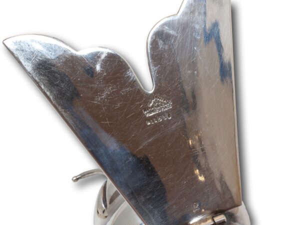 Close up of the Art Deco Honey Bee Mappin & Webb marks
