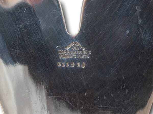 Close up of the Art Deco Honey Bee Mappin & Webb marks