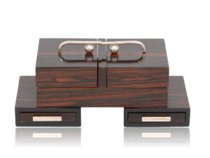 Front of the Macassar Ebony Cigarette Box