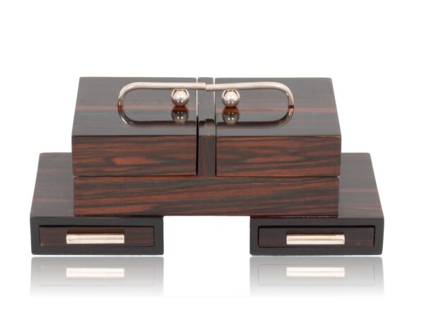 Front of the Macassar Ebony Cigarette Box