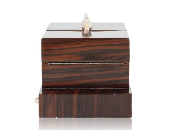 Side of the Macassar Ebony Cigarette Box