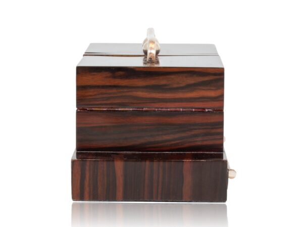 Side of the Macassar Ebony Cigarette Box