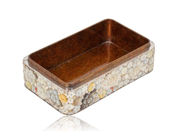 Inside of the Japanese Shibayama Millefiori Box Masamitsu