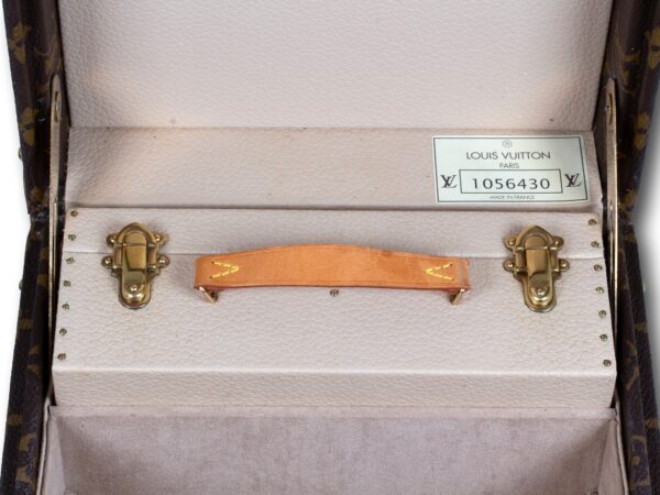 Close up of the internal case from the Vintage Louis Vuitton LV Jewellery Case